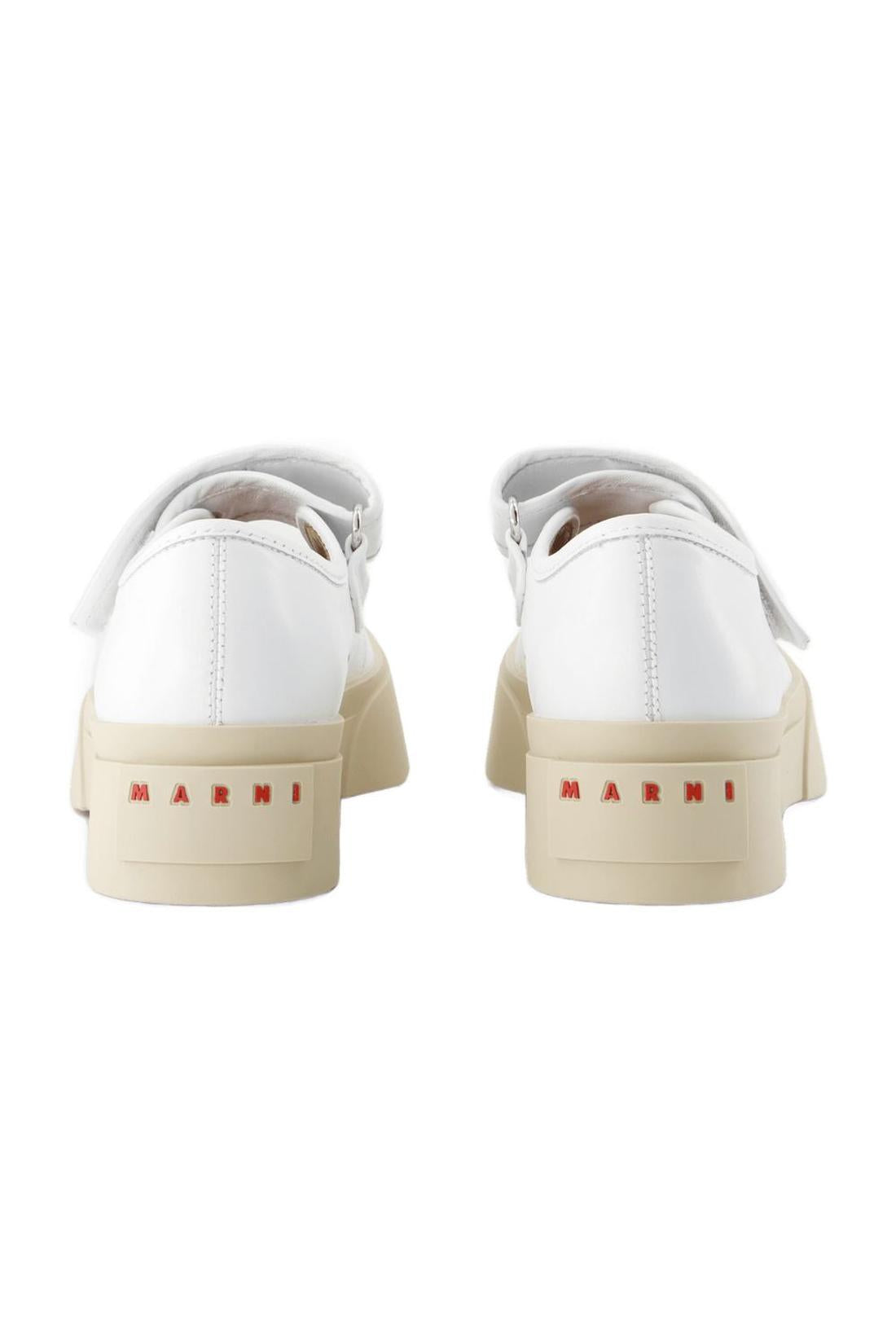 Mary Jane Sneakers - Marni - Leder - Weiß