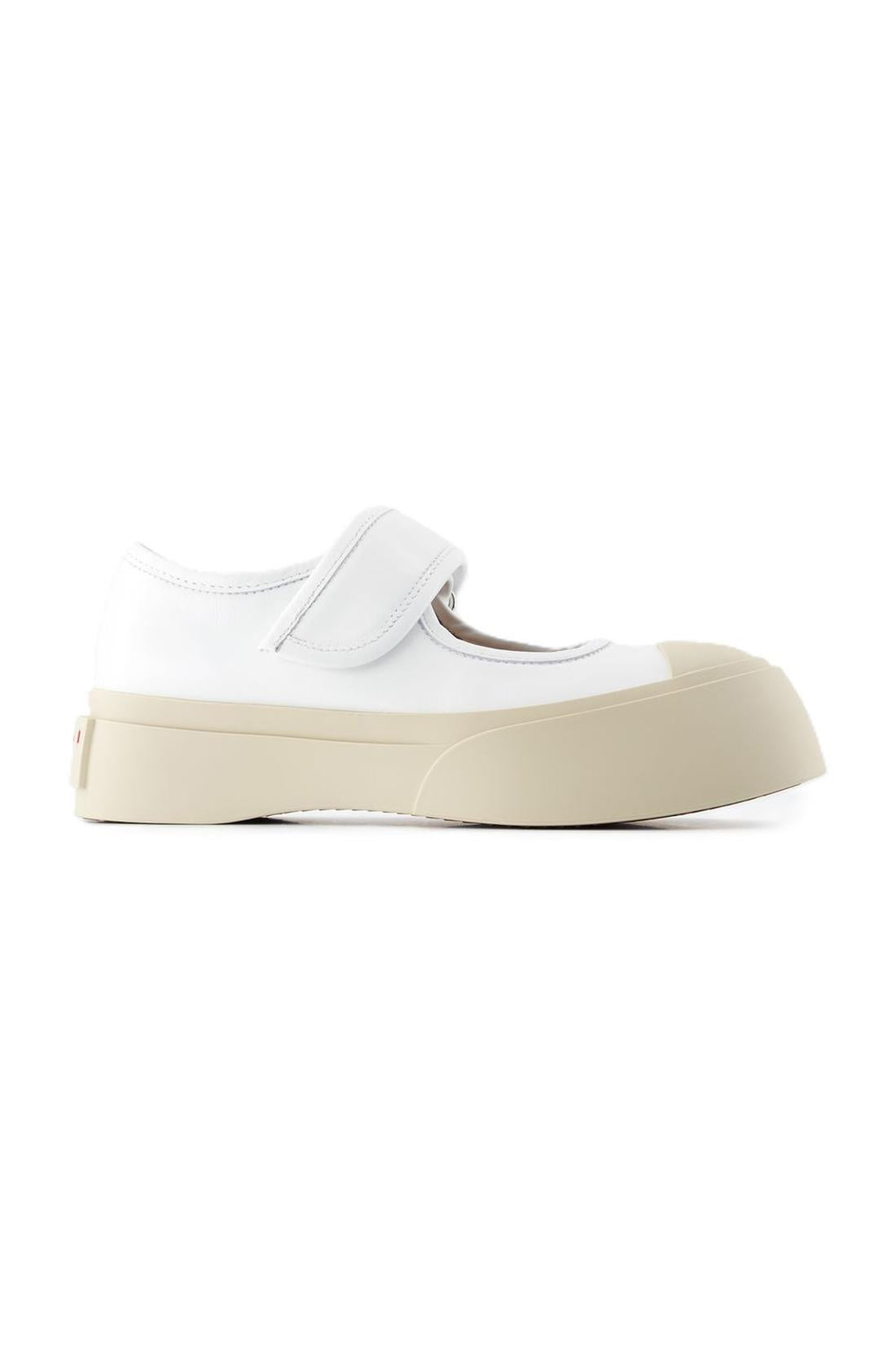 Mary Jane Sneakers - Marni - Leder - Weiß