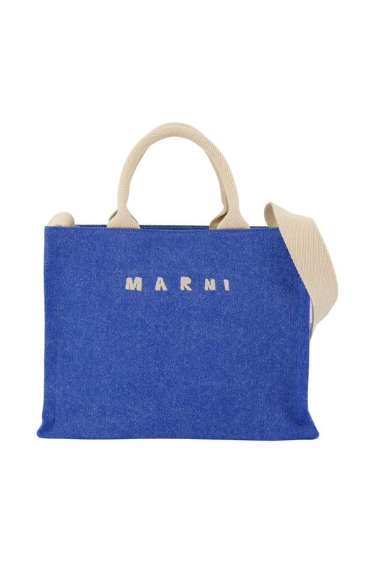 Small Schultertasche - Marni - Baumwolle - Blau