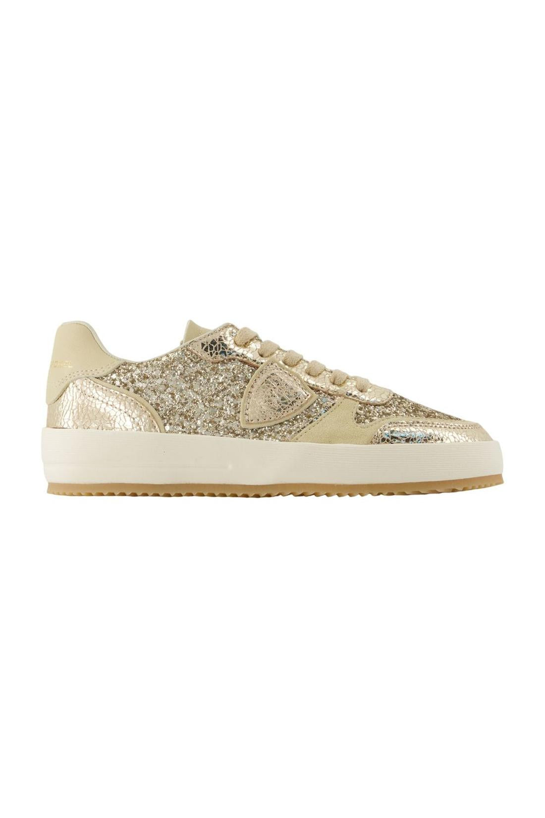 Sneakers Nice Low Woman - Philippe Model - Leder - Gold
