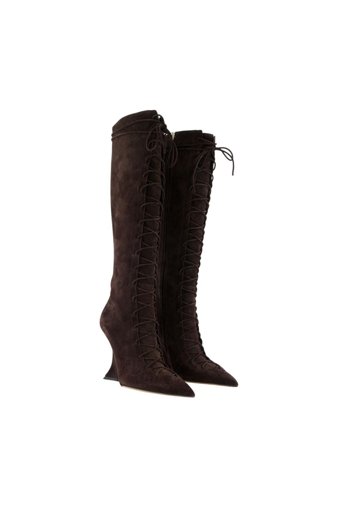 Stiefel Nina Lace Up 105 - Paris Texas - Leder - Braun