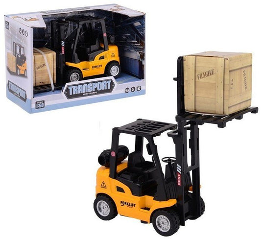 Die-Cast Gabelstapler in Fensterbox 11x18 cm