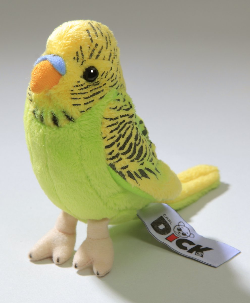 Wellensittich grün-gelb ca. 13 cm