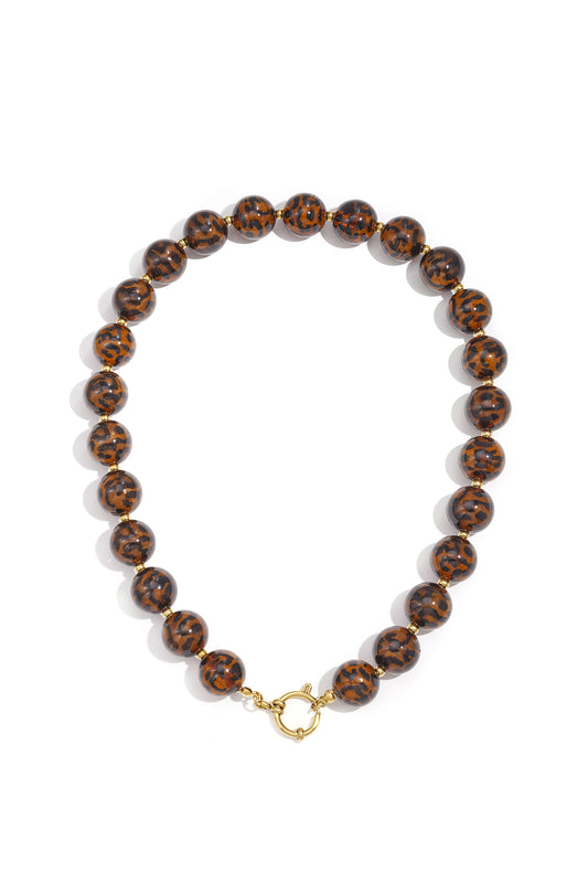 Halsketten mit Acrylperlen, Retro-Stil, klassische Serie, Damenschmuck, 16 mm