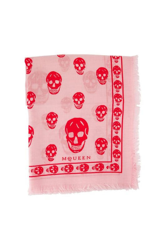 Schal Skull - Alexander McQueen - Seide - Rosa