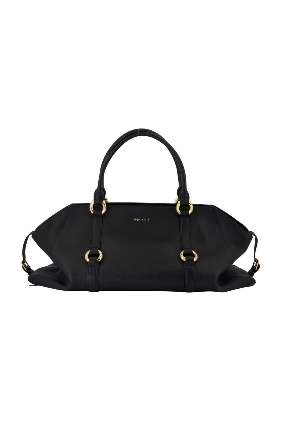 Farringdon Maxi Handtasche - Alexander McQueen - Leder - Schwarz