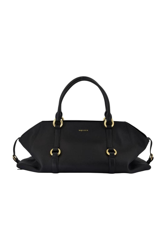 Farringdon Maxi Handtasche - Alexander McQueen - Leder - Schwarz