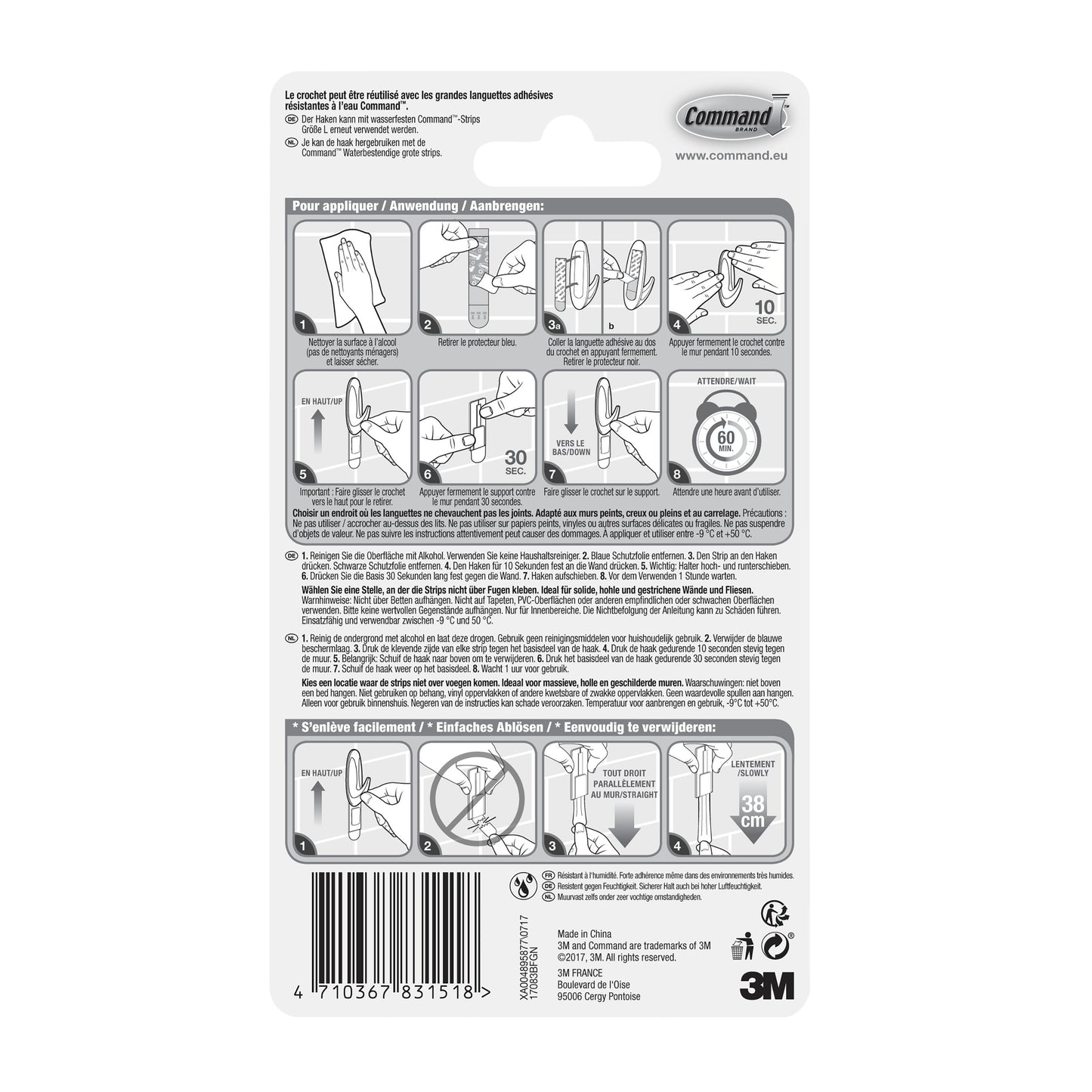 Command™ Bad Large Design-Haken, 17083B | Packung (1 Stück)