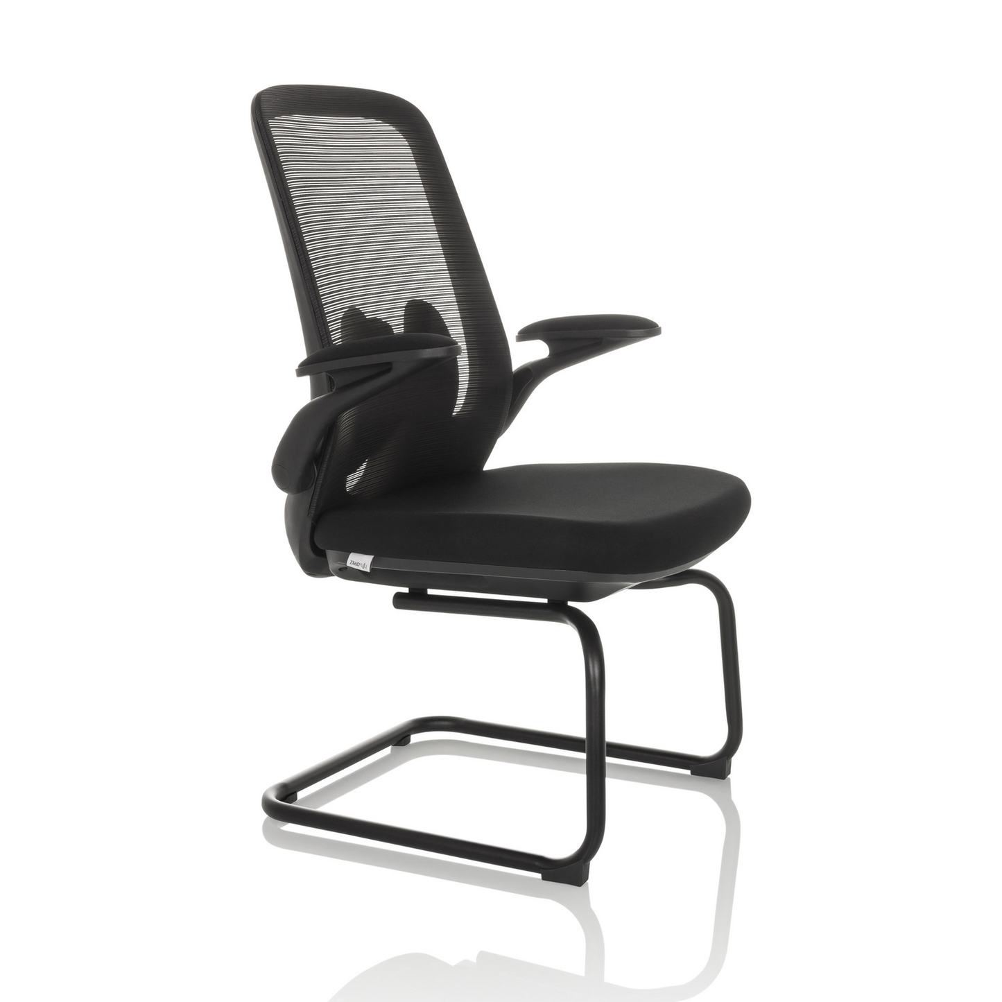 B-Ware Hjh Office Besucherstuhl Freischwinger Stuhl Miko Vb Netz Stoff Schwarz Stuhl526