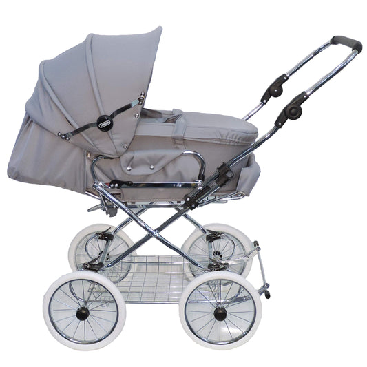 EICHHORN barnavagnasett, 0-3 ára, breytanleg í sportvagn, þar á meðal burðargrind, EVA hjól, dökkblár