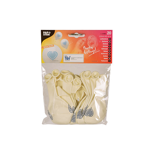 PAPSTAR Luftballons "Bayrisch Blau", Ø 25 cm, ideal für Feiern | Beutel (20 Stück)