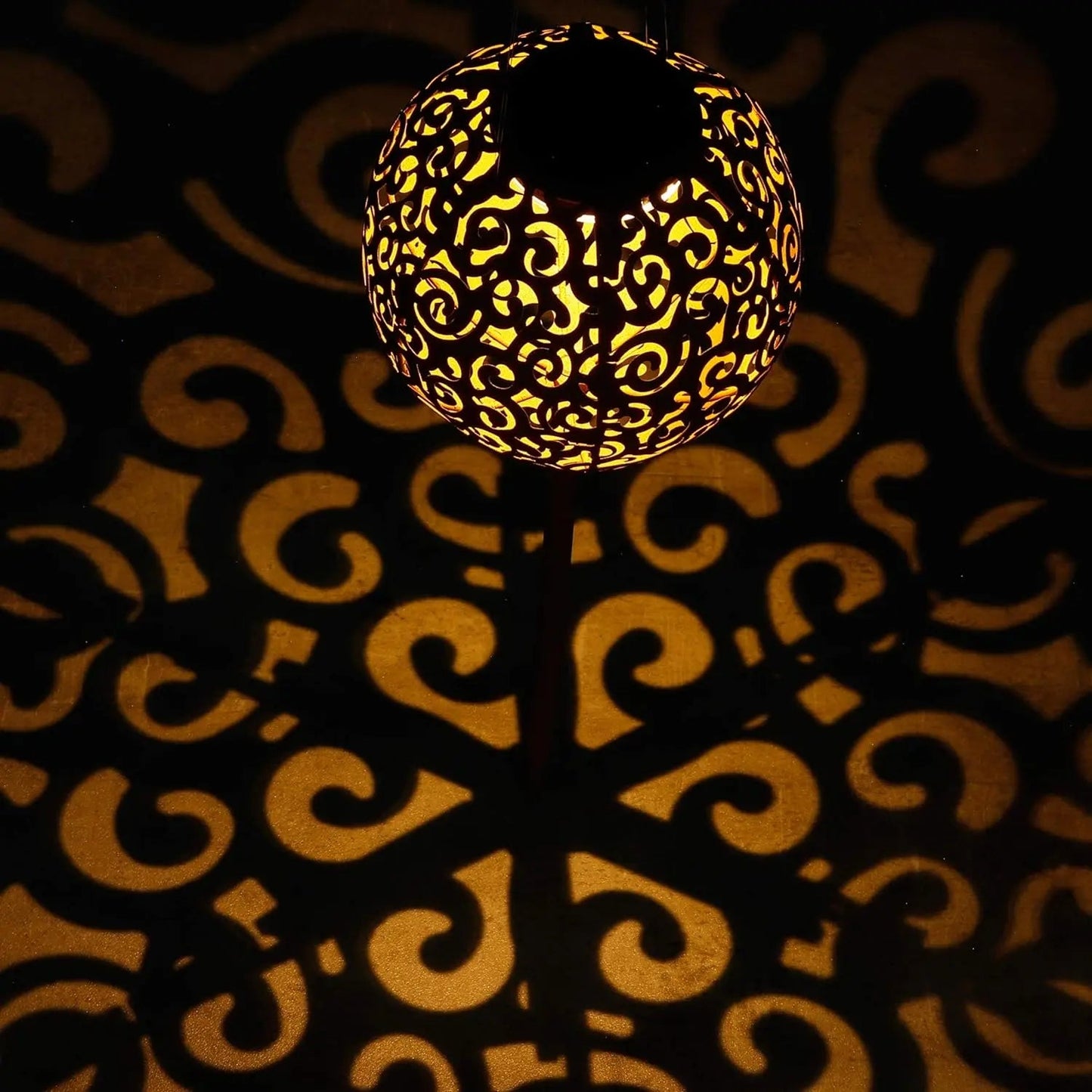 Solarleuchte Gartenstecker Rost 53 cm LED Lampe Solarkugel