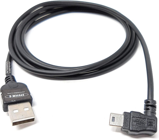 System-S Mini USB snúra 90 gráður vinstri horn 140 cm 
