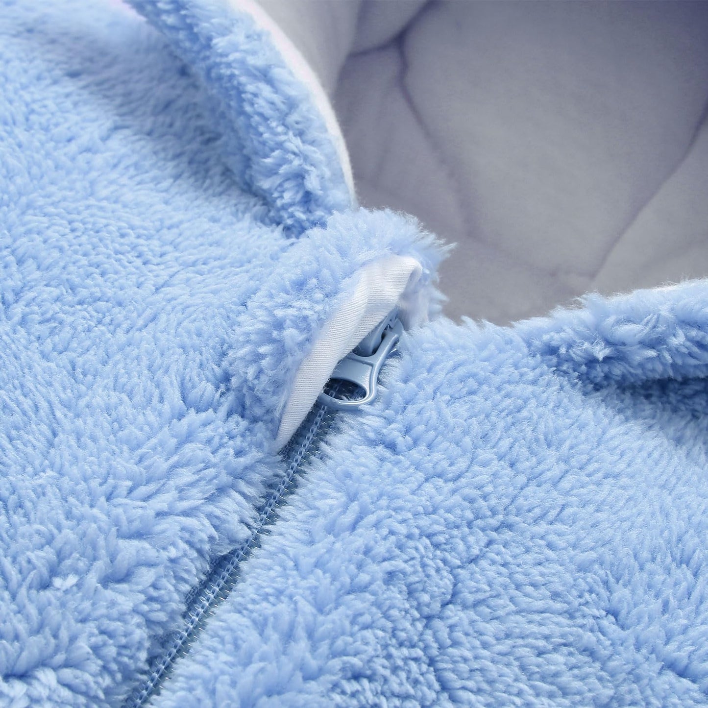 Vetrarsnjógalli fyrir börn, spariföt fyrir stráka og stelpur, eitt stykki með hettu, snjógallasett fyrir smábörn, þykkt og hlýtt, blátt, 3-6 mánaða 