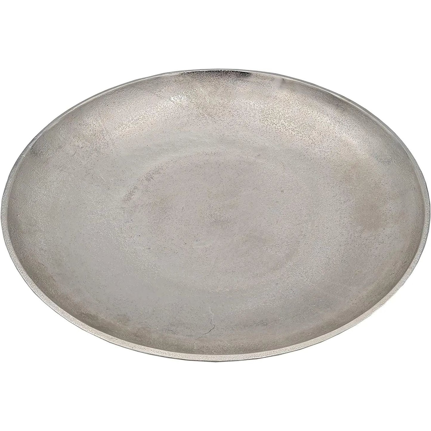 Dekoschale MILA silber Metall Schale Deko Teller Kerzenschale Ø 38 cm