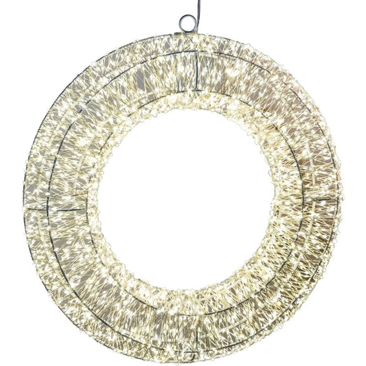 Kranz LED Timer Weihnachtskranz Türkranz Weihnachtsdeko warmweiß in&outdoor 38cm