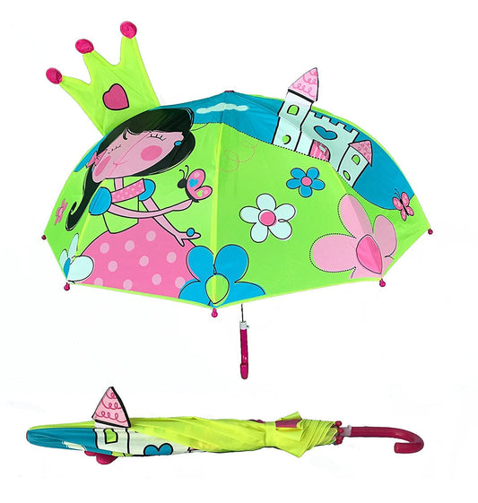 Regenschirm Prinzessin grün/gelb