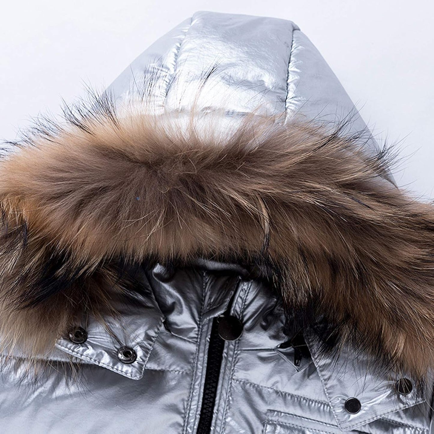 amropi skíðagalli fyrir stelpur, snjógalli fyrir börn, dúnjakki með hettu + skíðabuxur, tveggja hluta fatasett, vetrargalli fyrir 1-5 ára 