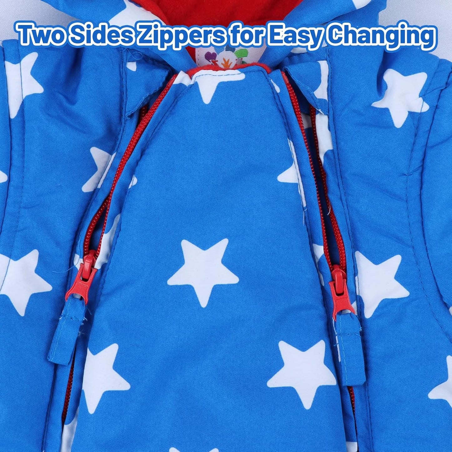 Baby Winter Overall with Hood, Snowsuits with Gloves and Booties, Girls' and Boys' Warm Clothing Set 