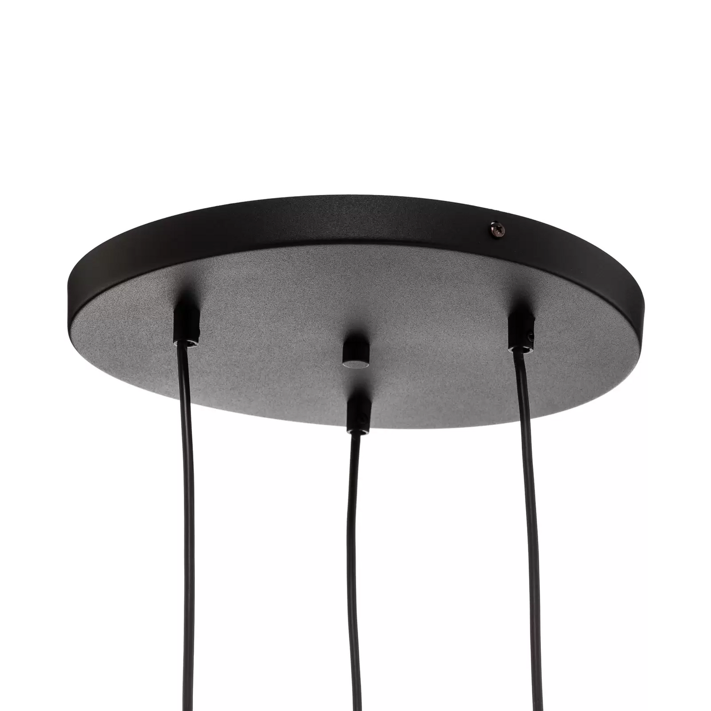 Hengilampi Corte, svartur, þriggja pera, kringlóttur hengilampi, lampi, Gu10 spot