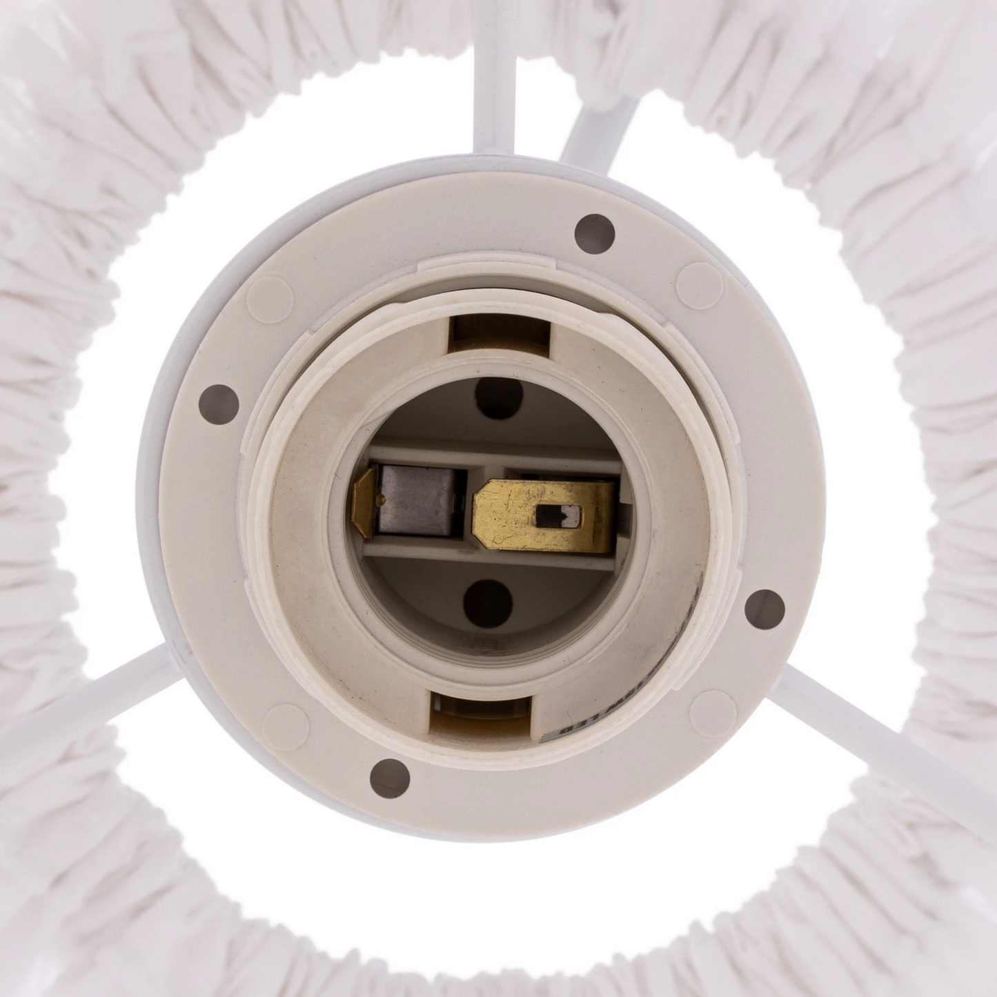 B-flokks Envostar Orlando hengilampi, bómull, hvítur, sporbaugslaga, loftlampi, ljósastæði