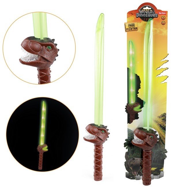 WORLD OF DINOSAURS Lichtschwert T-Rex Dino + Licht & Sound