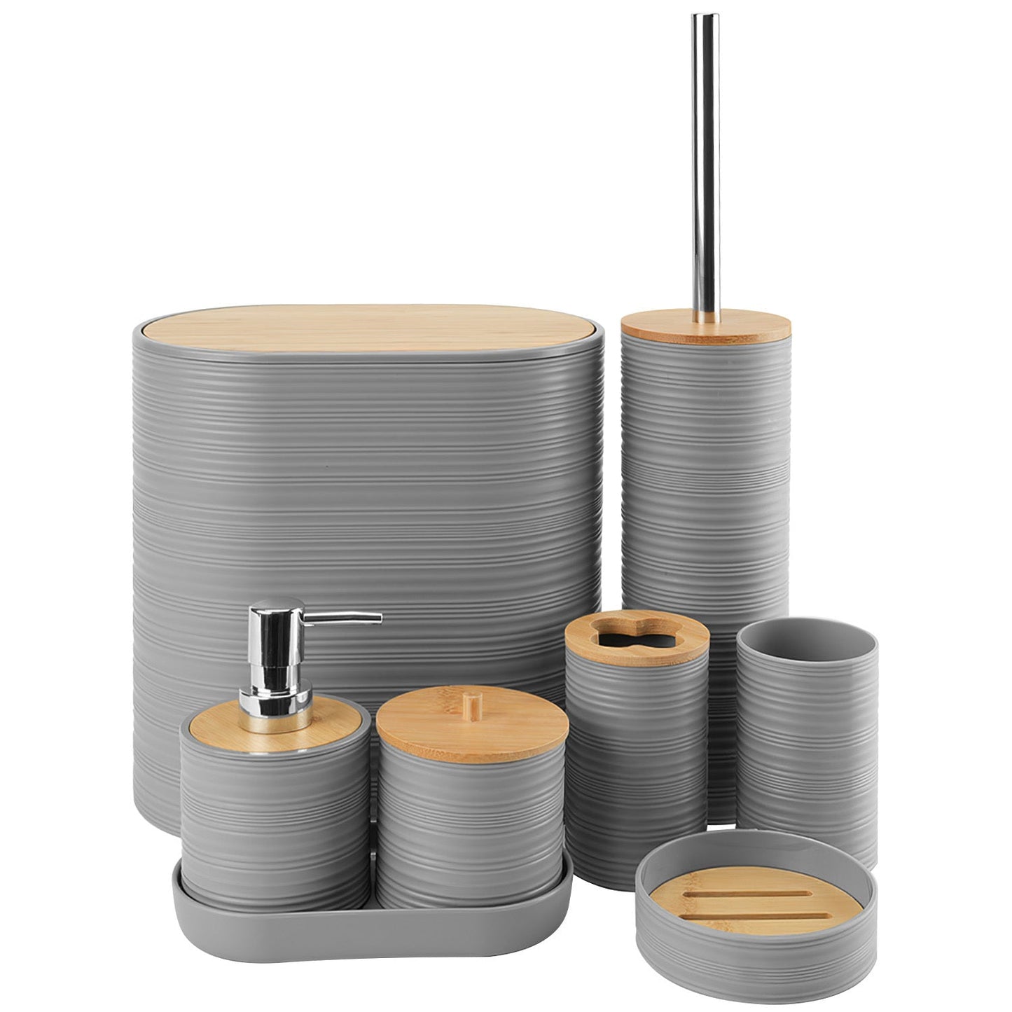 5 Colors Options -- Set Of 8Pcs Bathroom Accessories