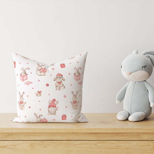 "Christmas bunnies" children's decorative cushions