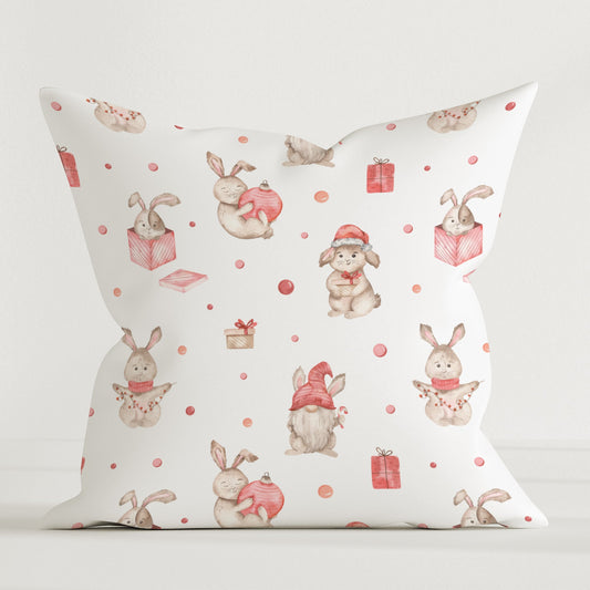 "Christmas bunnies" children's decorative cushions