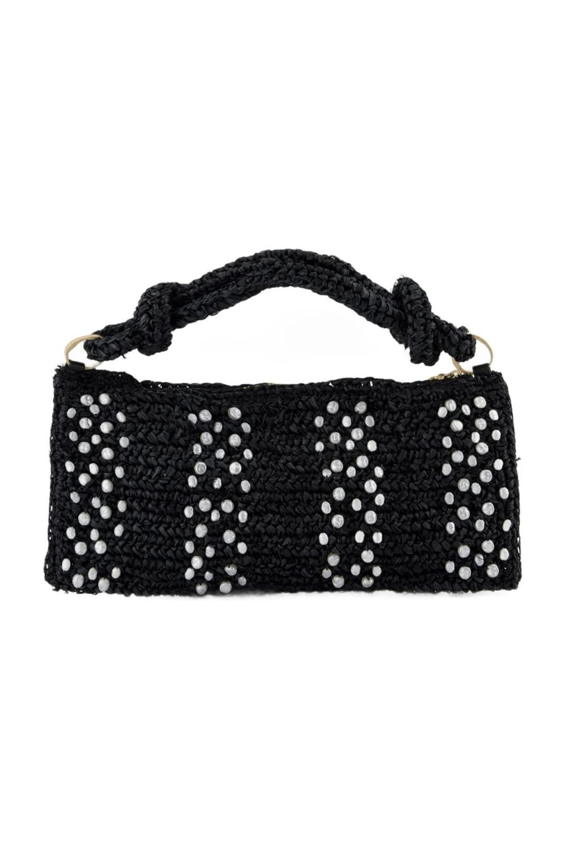 Hera Nano Schultertasche - Cult Gaia - Raphia - Schwarz