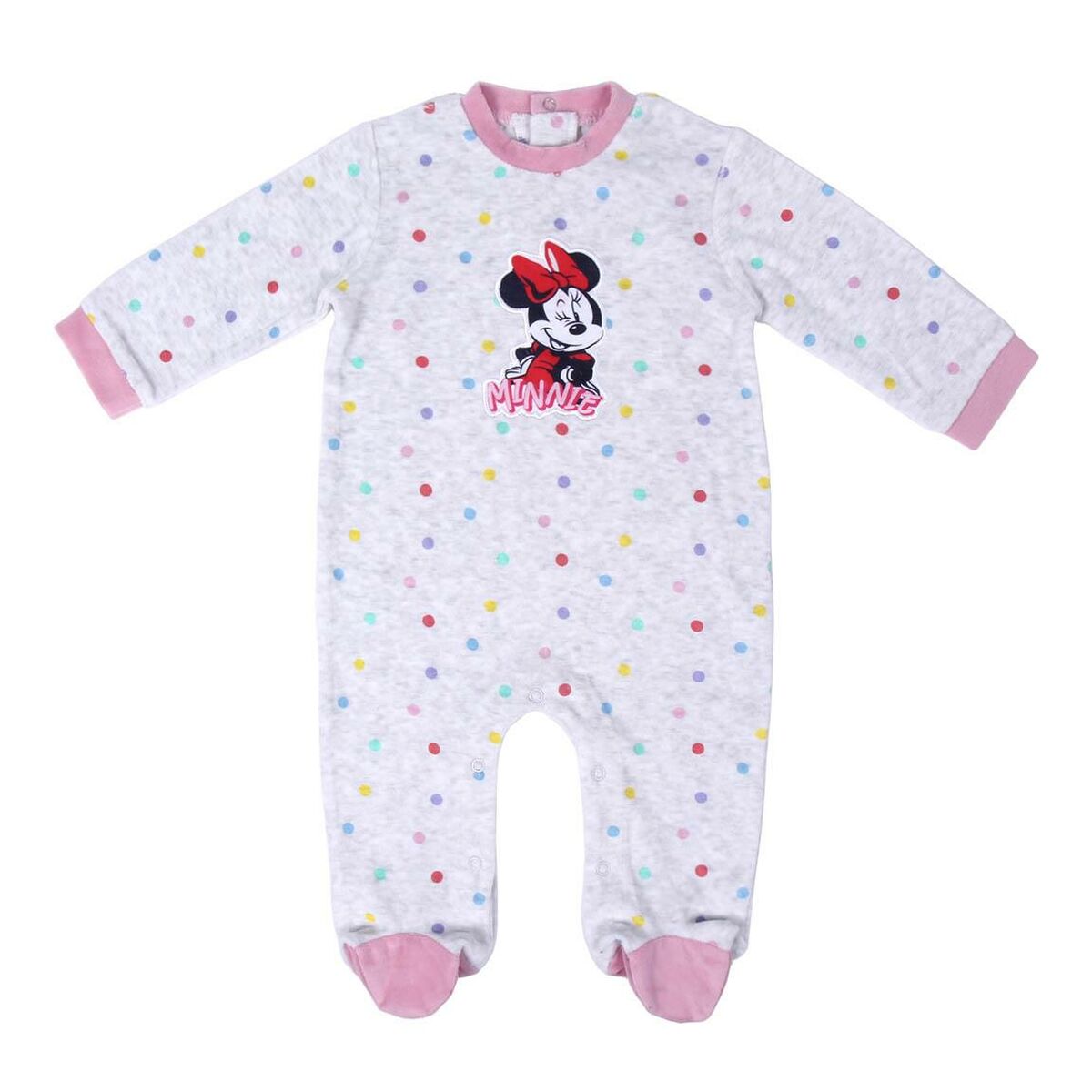 Langärmeliger Minnie Maus Strampler – Disney-Zauber für Deine kleine Prinzessin