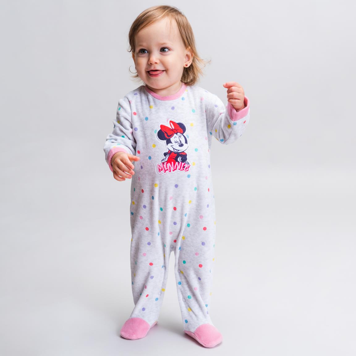 Langärmeliger Minnie Maus Strampler – Disney-Zauber für Deine kleine Prinzessin