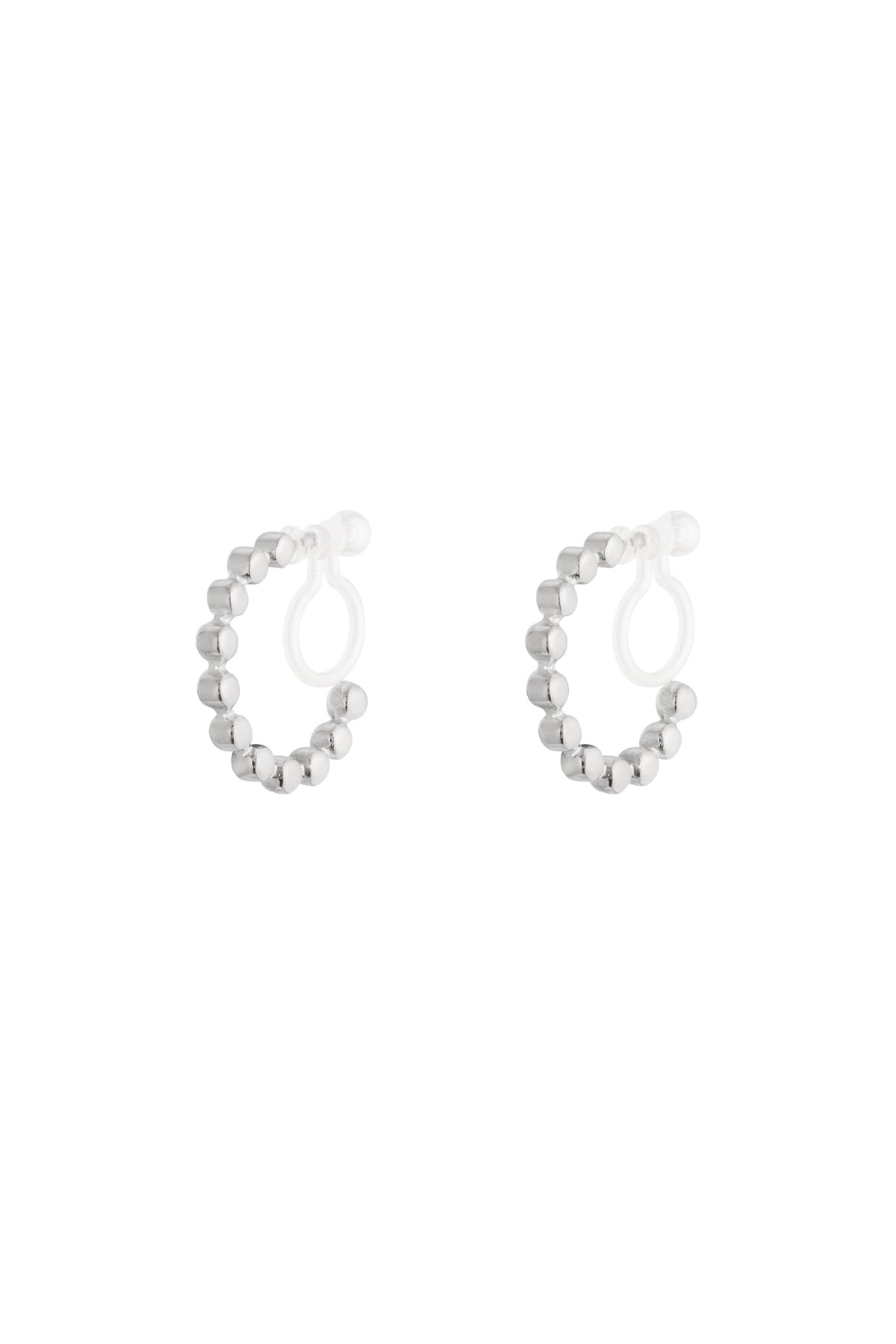 Glänzende Perlen-Clip-Ohrringe
