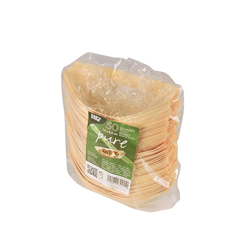PAPSTAR 50 Fingerfood - Schalen, Holz "pure" "Schiffchen"