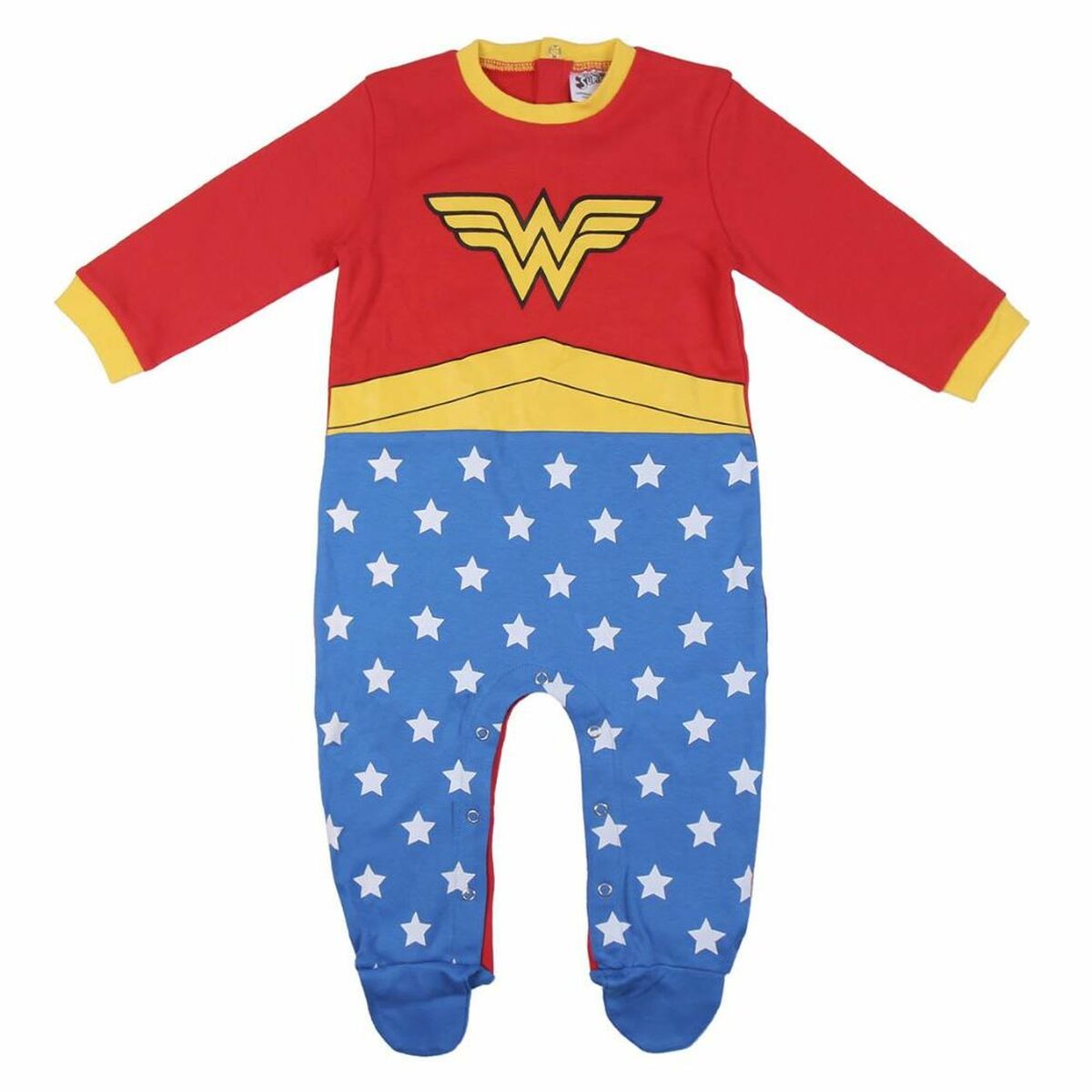 Langärmeliger Wonder Woman Strampler – Superhelden-Chic für kleine Heldinnen