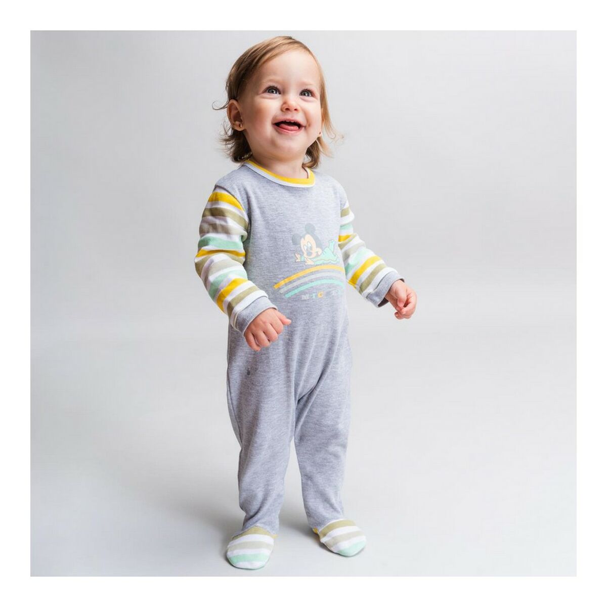 Langärmeliger Micky Maus Strampler – Täglich ein Hauch von Disney-Zauber