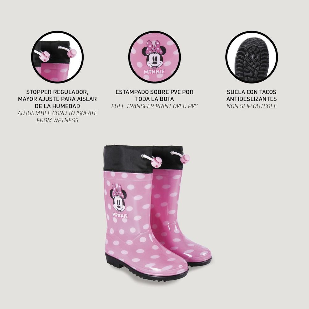 Minnie Maus Kinder Gummistiefel in Pink – Zauberhafter Regenschutz