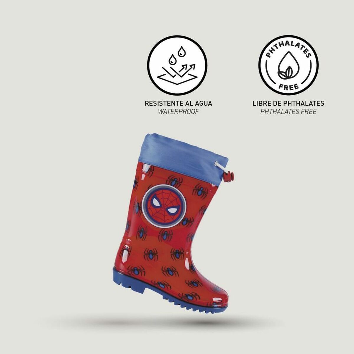 Spiderman Kinder Gummistiefel in Rot – Superheldenmut auch an Regentagen