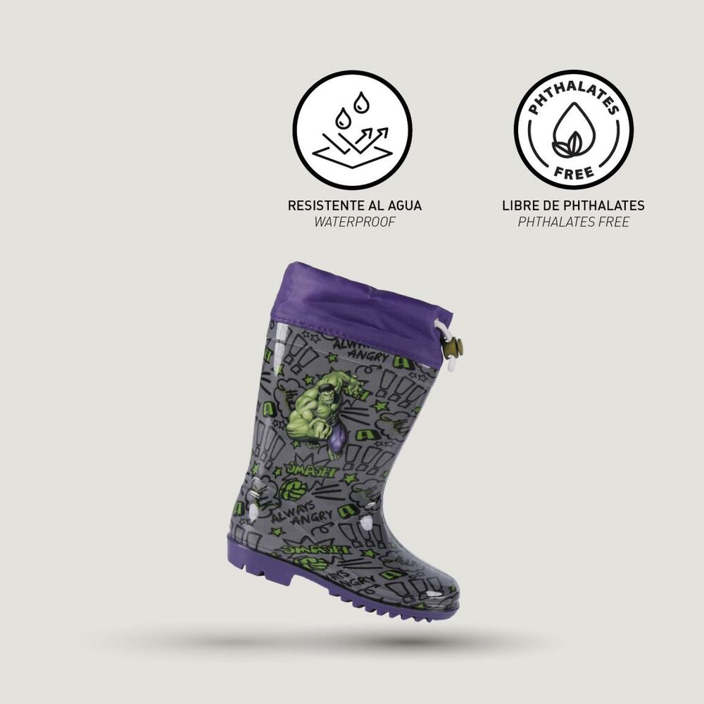 Marvel Avengers Kids' Wellington Boots in Grey – Heroic Rain Protection