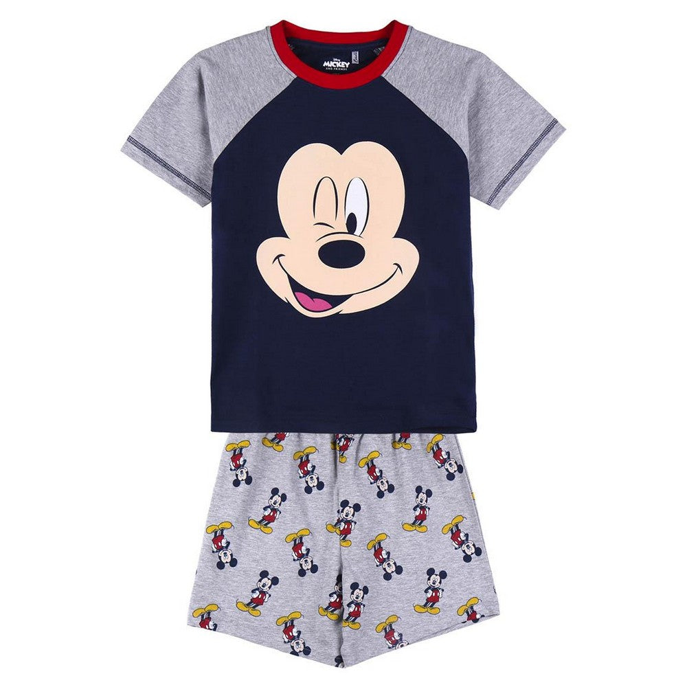 Sommerpyjama Mickey Mouse in Grau