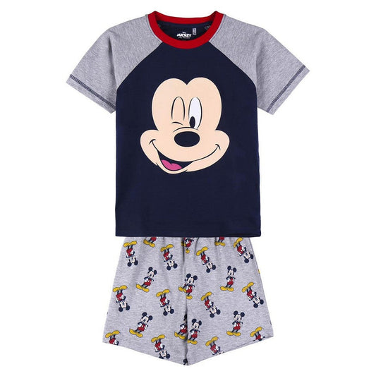 Sommerpyjama Mickey Mouse in Grau