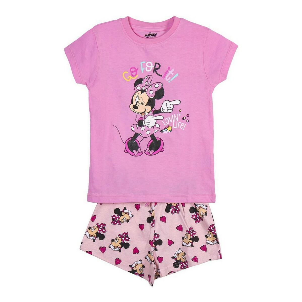 Sommerpyjama Minnie Mouse in Pink
