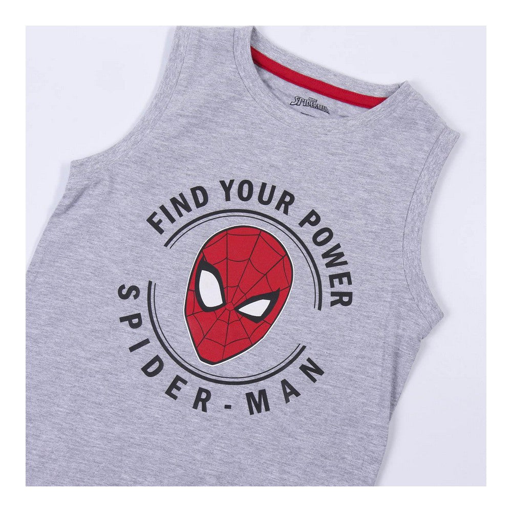 Sommerpyjama Spiderman in Grau