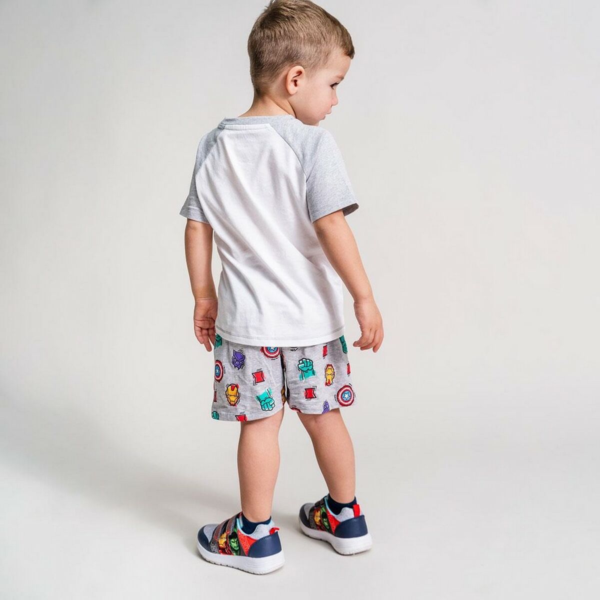 Sommerpyjama Die Avengers in Grau