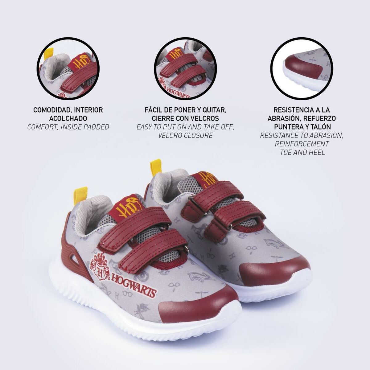 Magical Harry Potter children's sports shoes in elegant grey