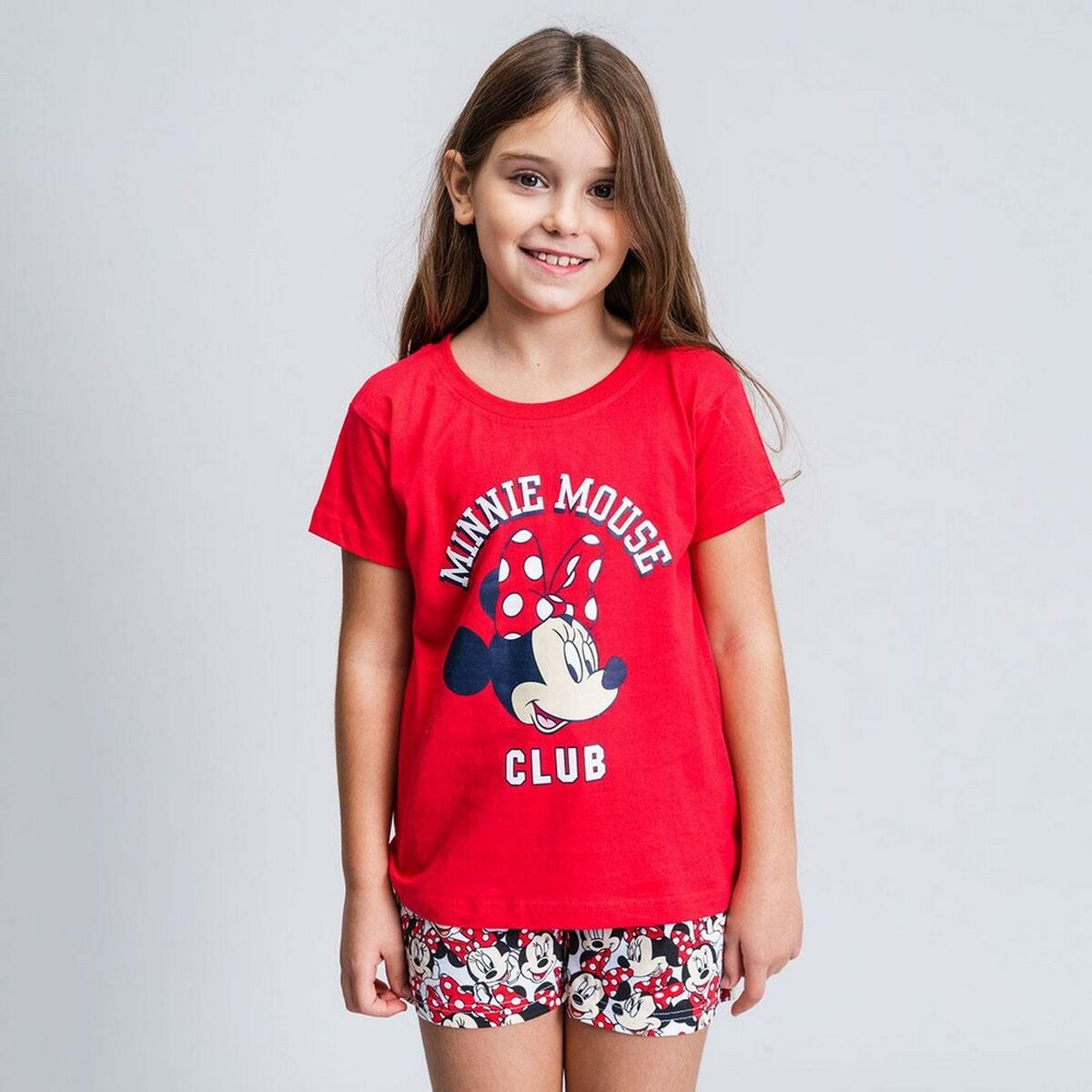 Sommerpyjama Minnie Mouse in Rot