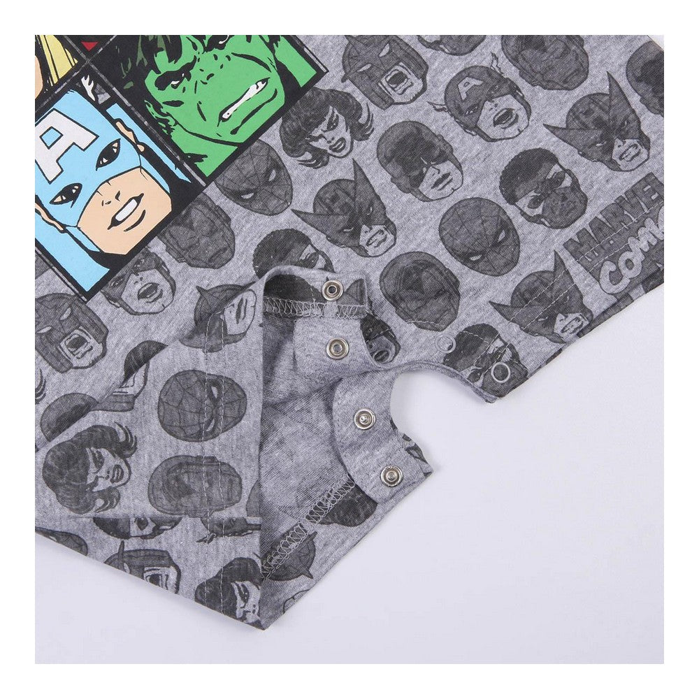 Kurzärmeliger Marvel Strampler in Grau