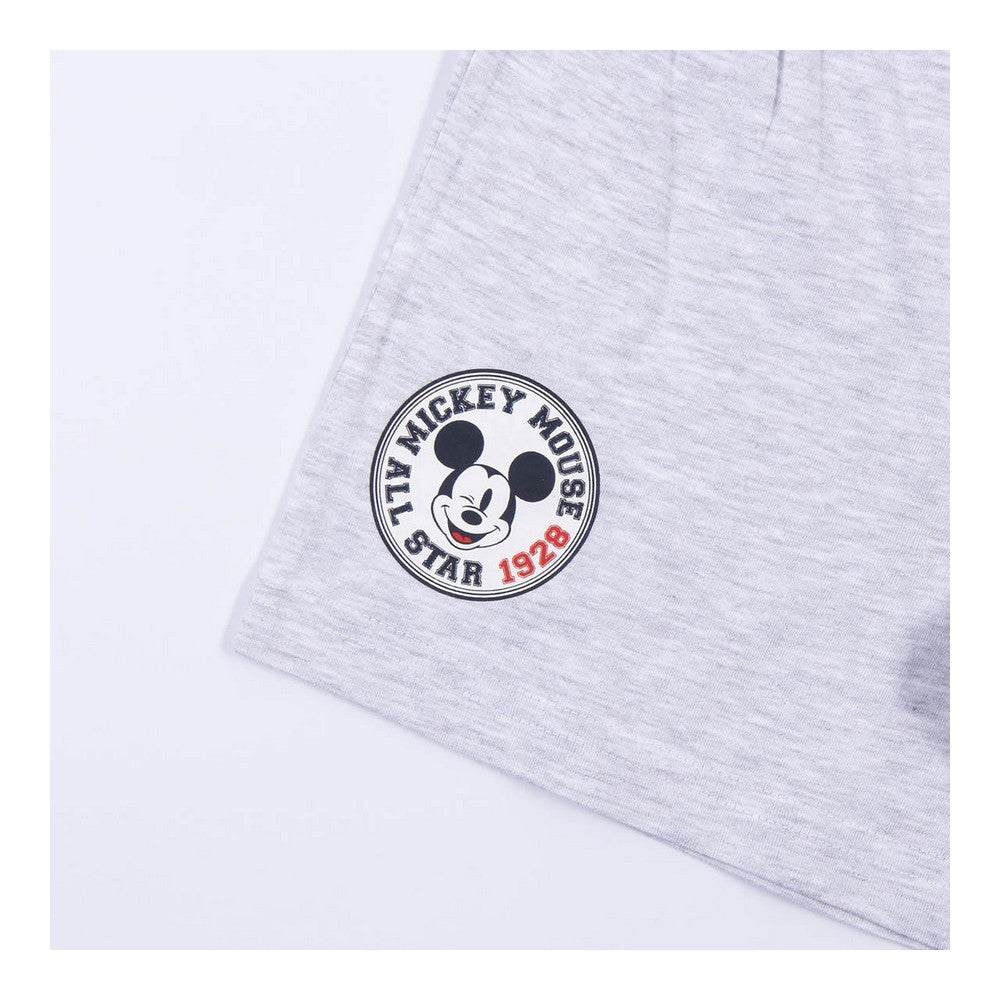 Sommerpyjama Mickey Mouse in Grau – Süße Träume in bezaubernder Nachtwäsche