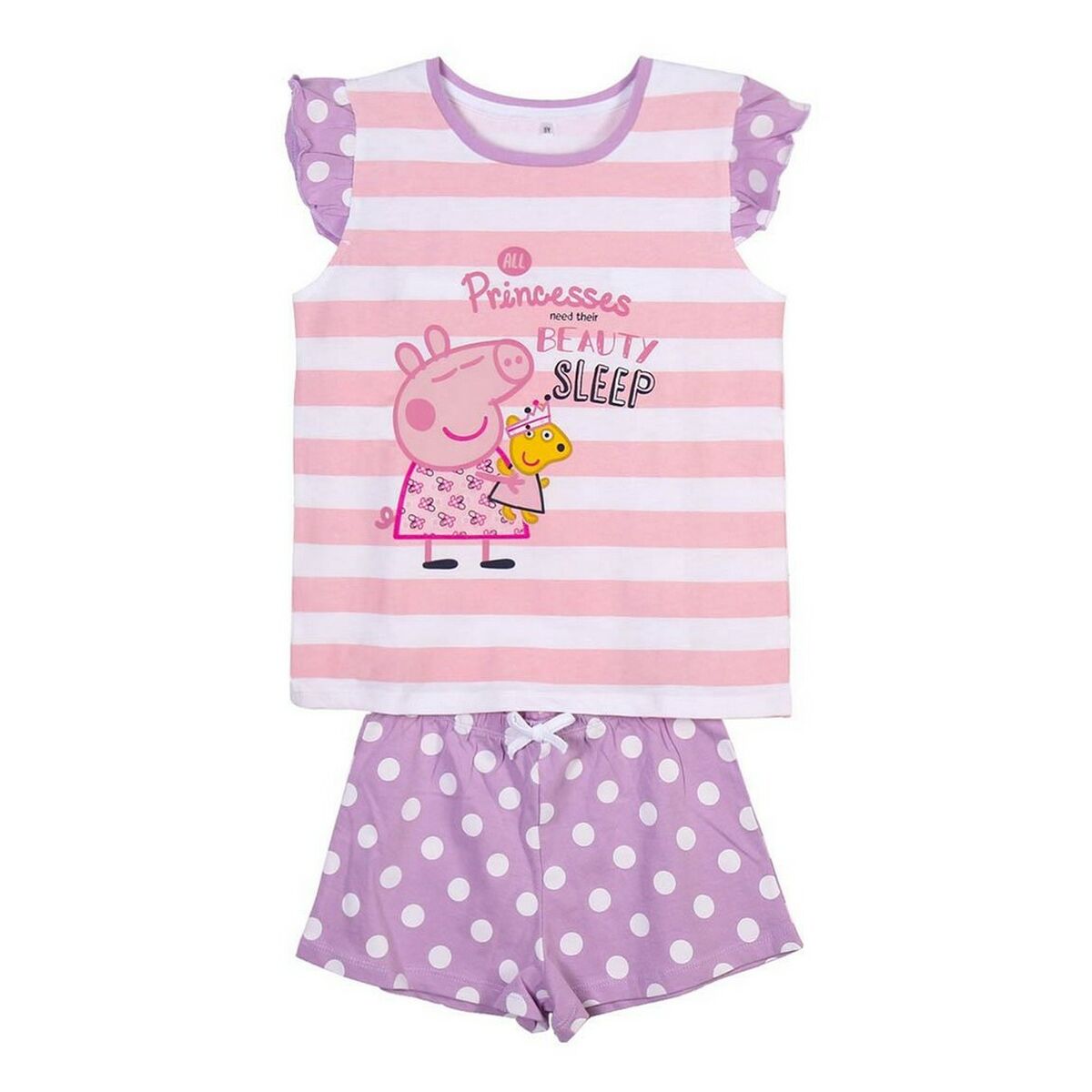 Sommerpyjama Peppa Pig in Lila Pink