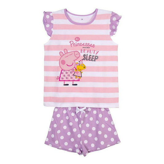 Sommerpyjama Peppa Pig in Lila Pink